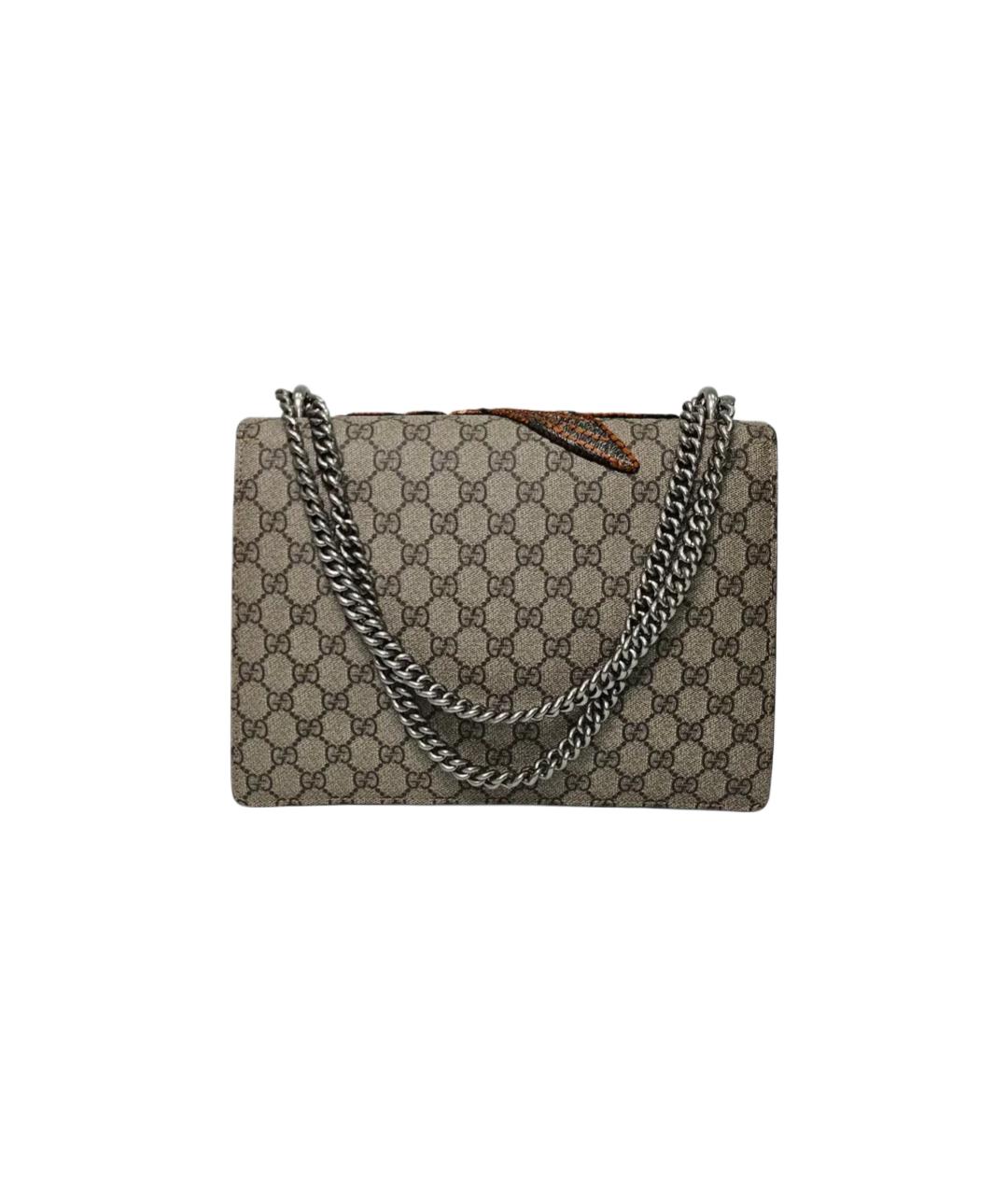 GUCCI Бежевая замшевая сумка через плечо, фото 2