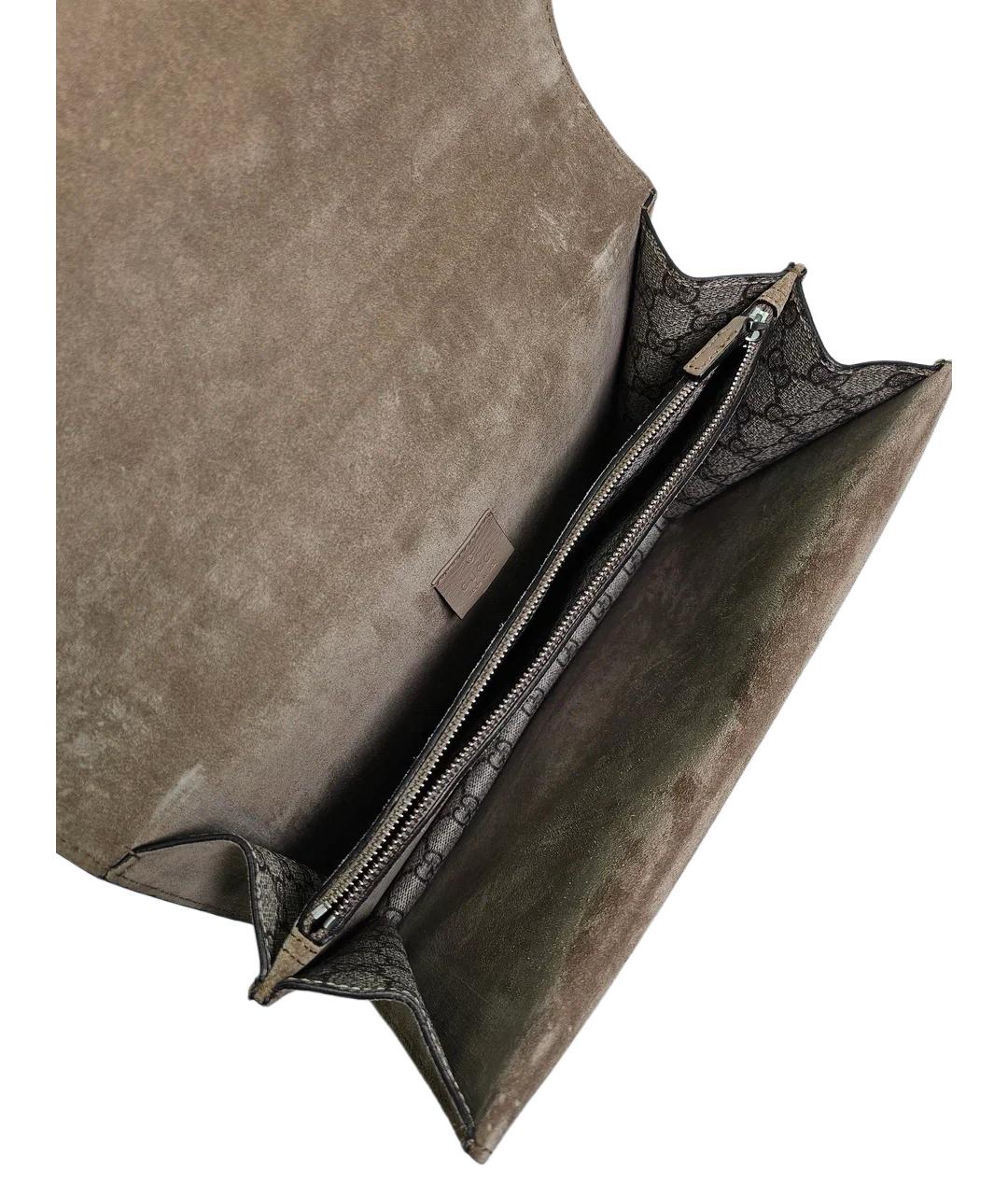 GUCCI Бежевая замшевая сумка через плечо, фото 8