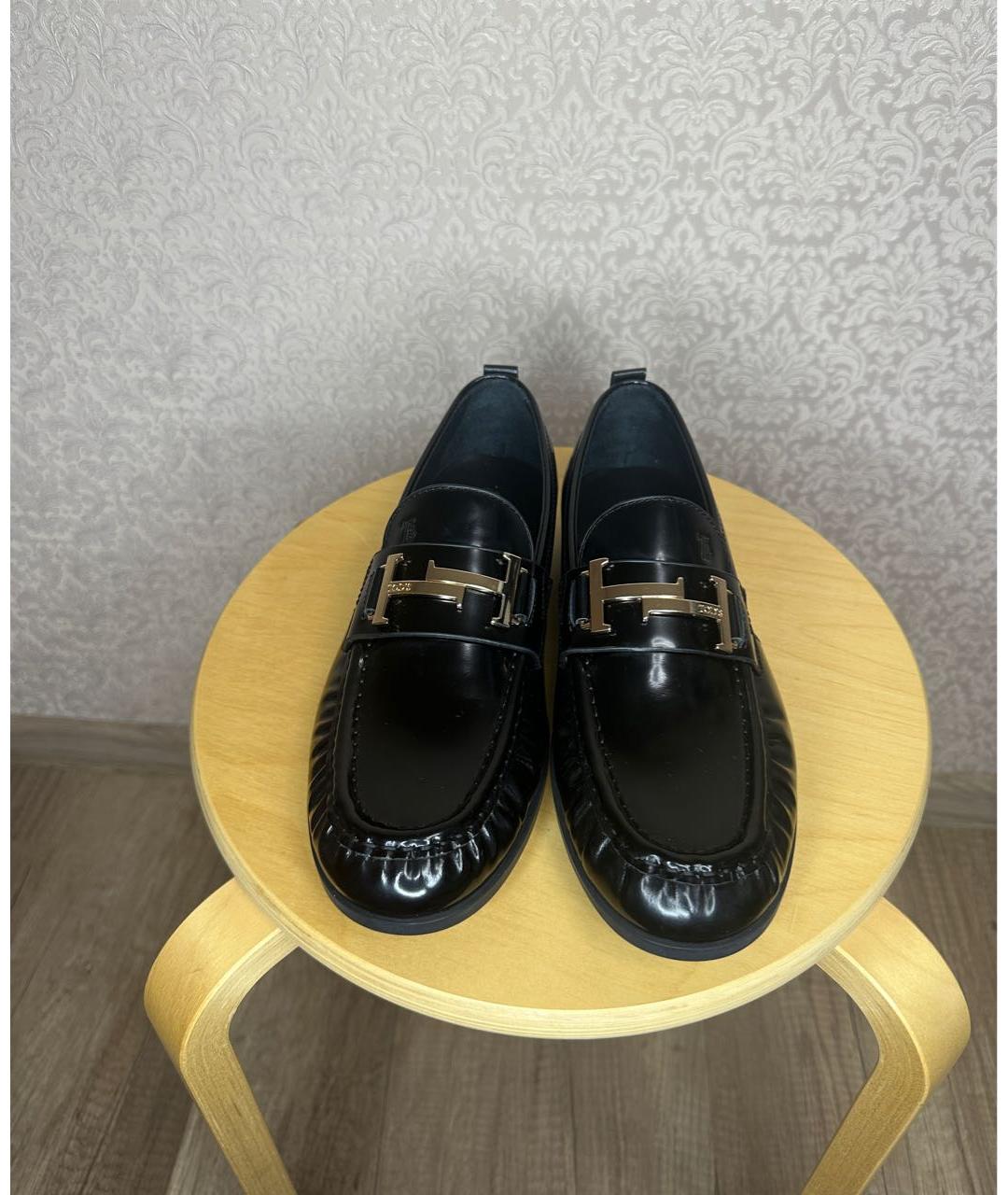 TOD'S Черные кожаные лоферы, фото 2