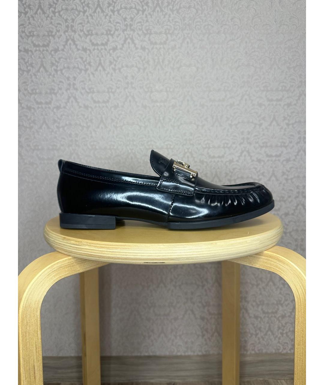 TOD'S Черные кожаные лоферы, фото 8