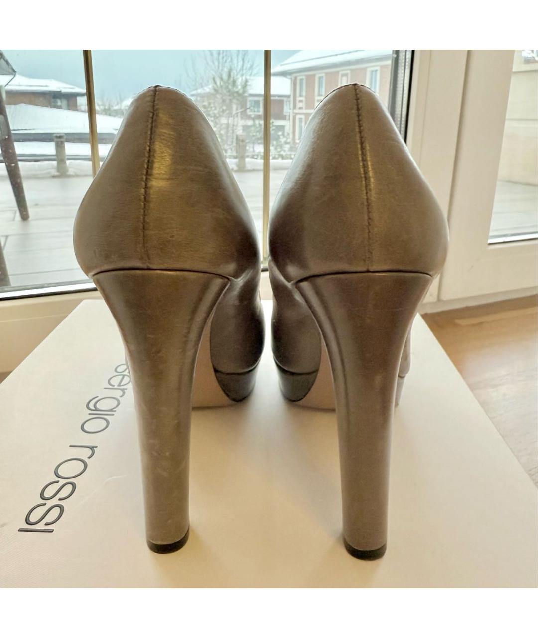 PRADA Серые кожаные туфли, фото 4