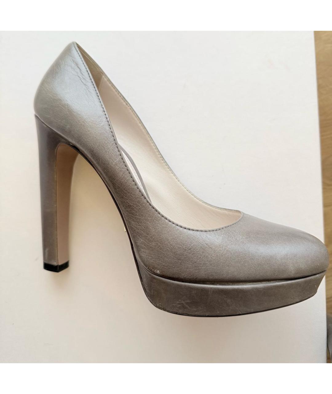 PRADA Серые кожаные туфли, фото 6