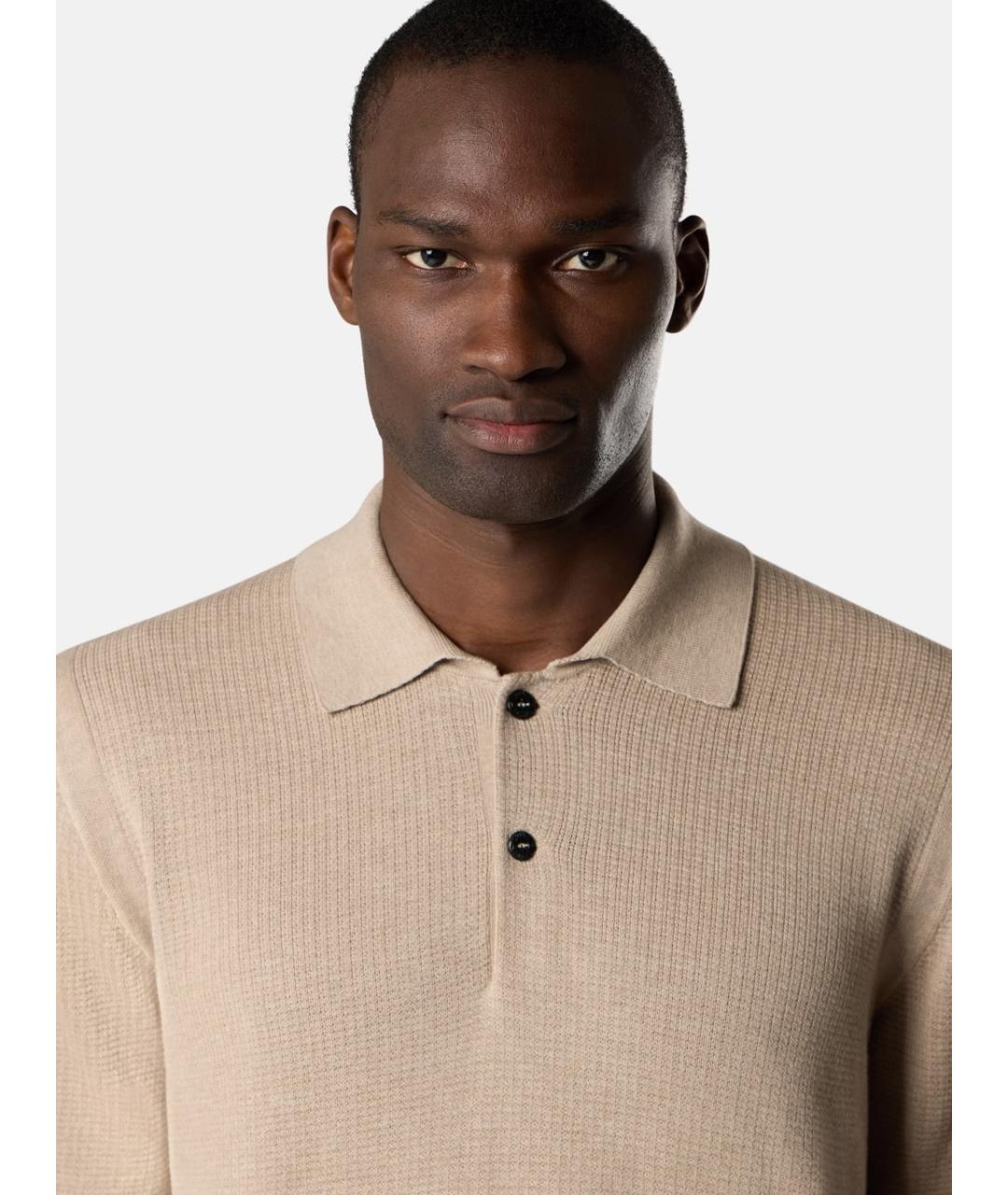 STONE ISLAND Бежевый хлопковый джемпер / свитер, фото 4