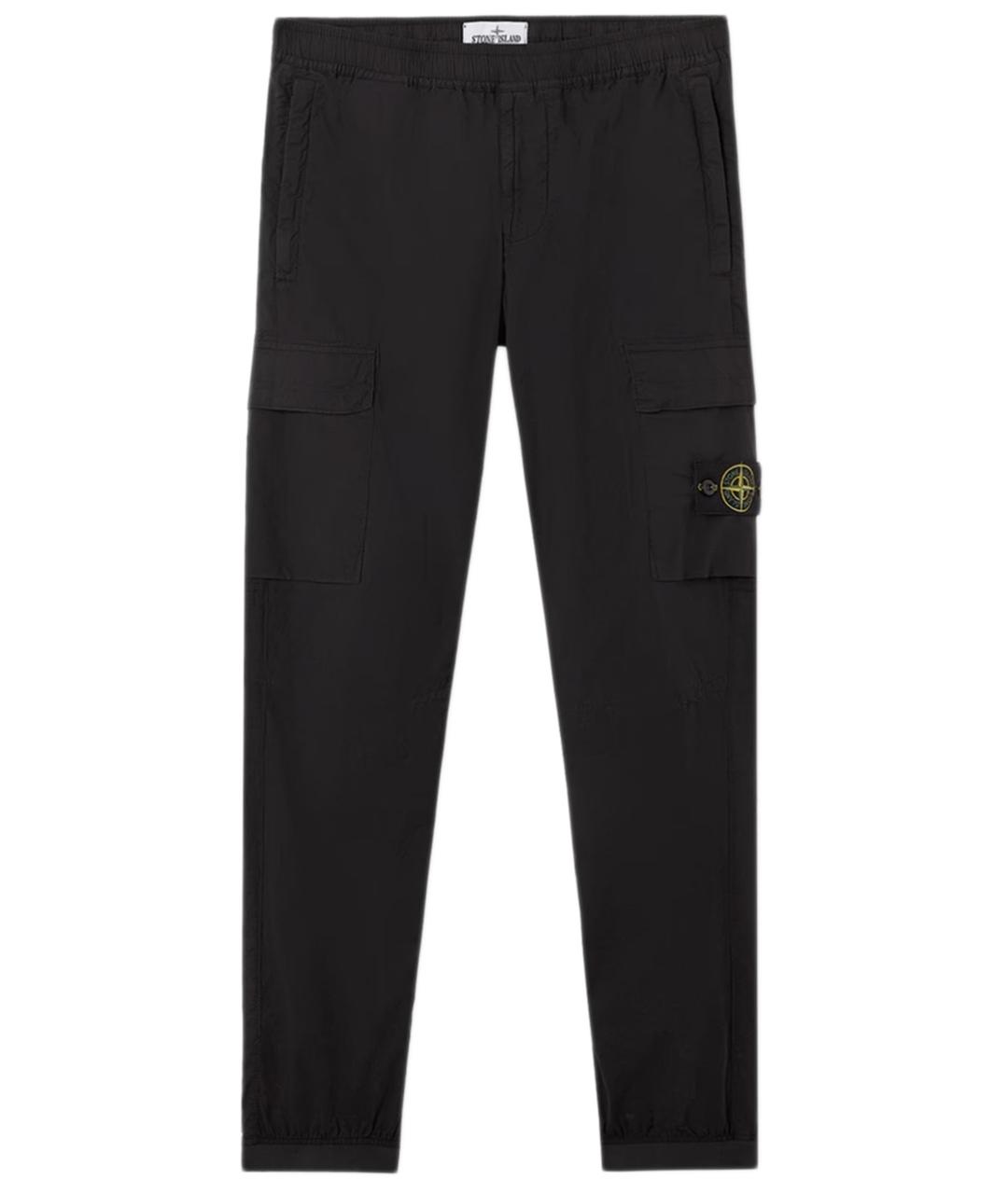 STONE ISLAND Черные повседневные брюки, фото 1