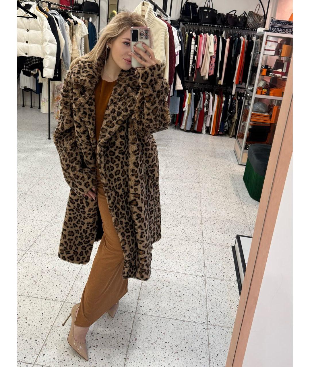 METEO YVES SALOMON Коричневая шуба, фото 6