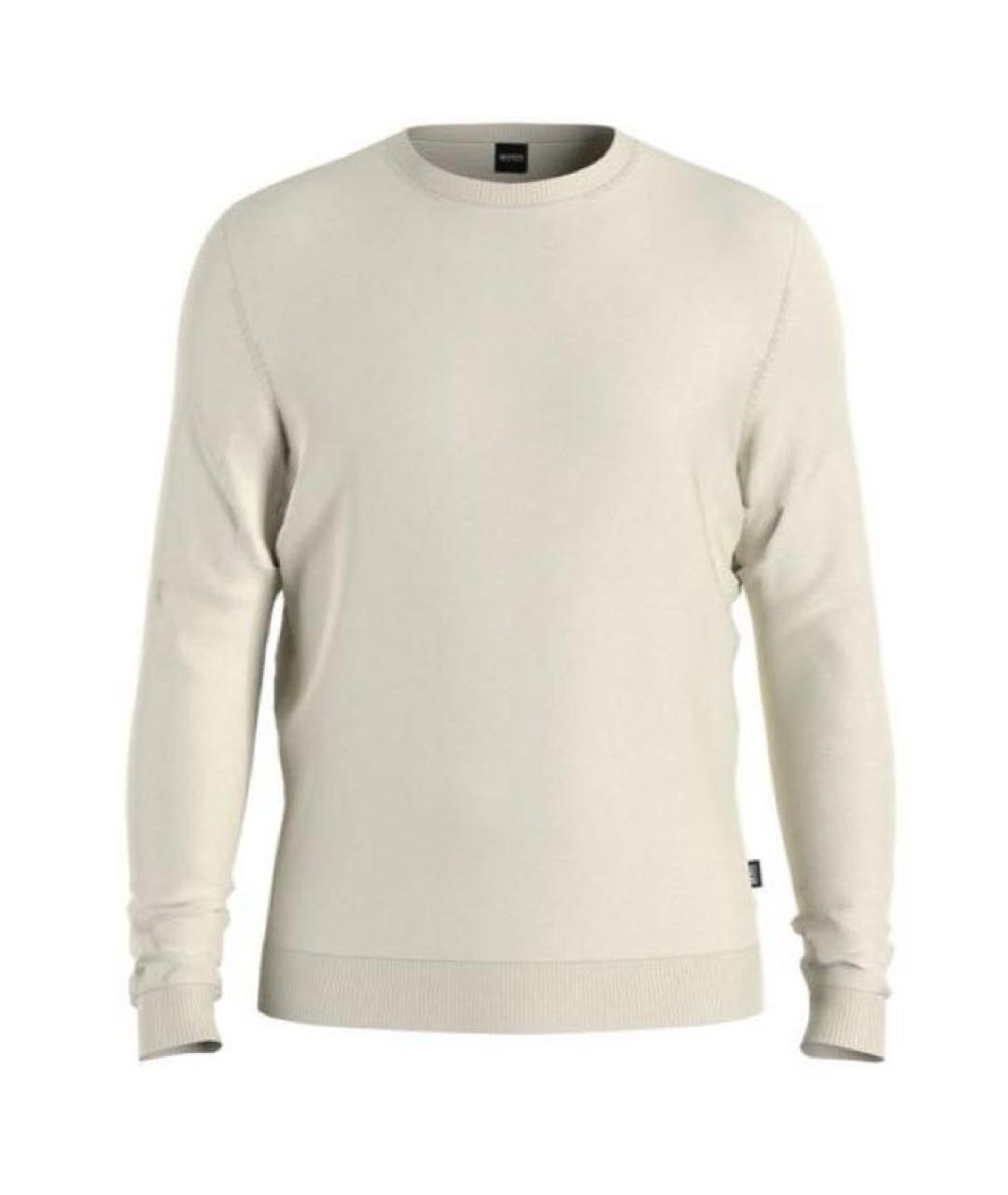 HUGO BOSS Белый хлопковый джемпер / свитер, фото 1