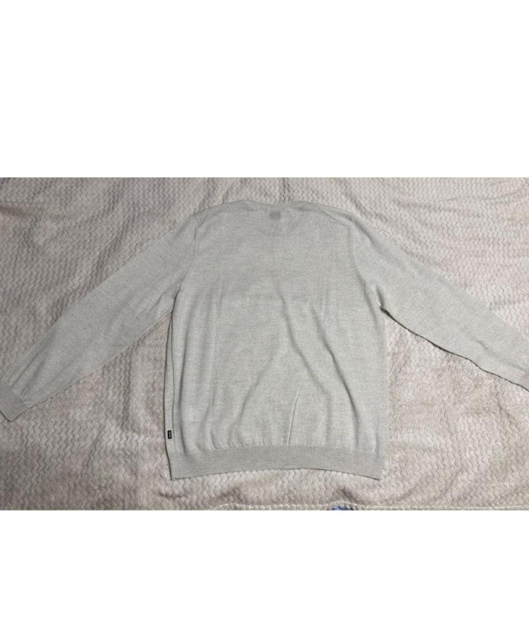 HUGO BOSS Белый хлопковый джемпер / свитер, фото 5