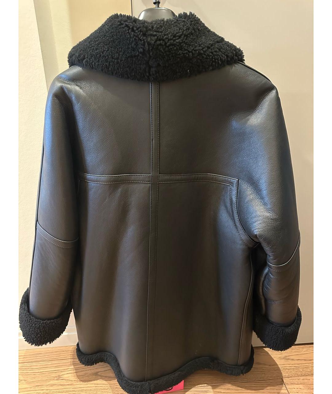 BATS Черная кожаная дубленка, фото 2