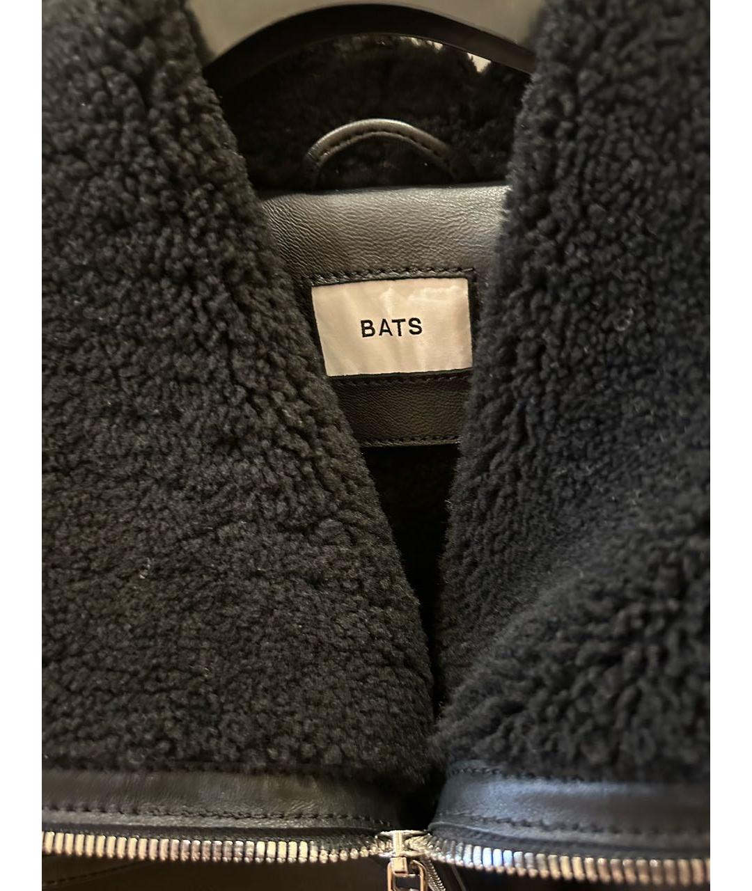 BATS Черная кожаная дубленка, фото 3