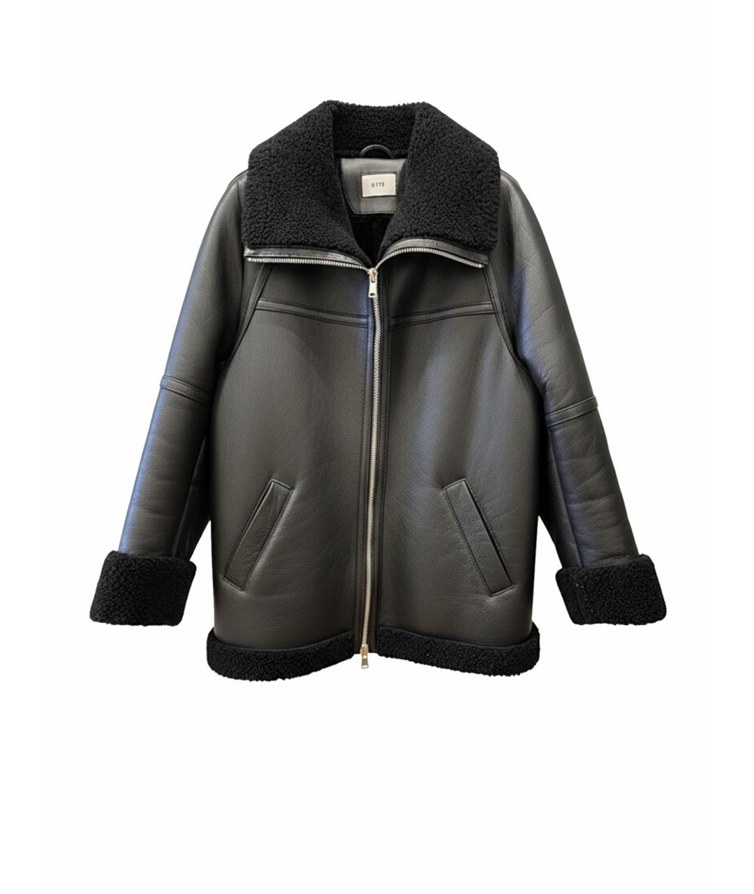 BATS Черная кожаная дубленка, фото 1