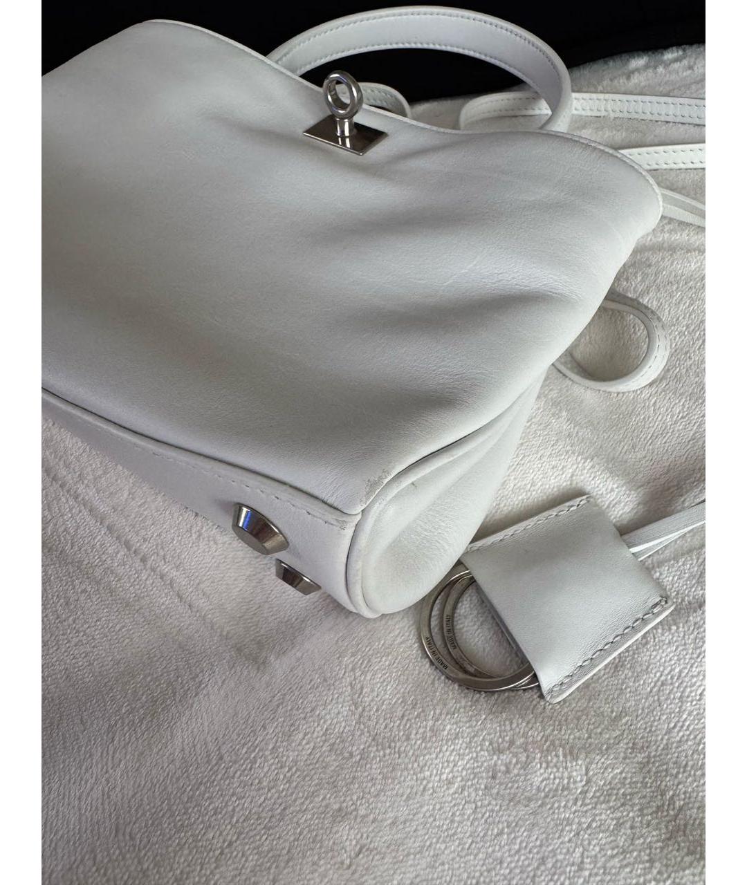 BALENCIAGA Белая кожаная сумка через плечо, фото 3
