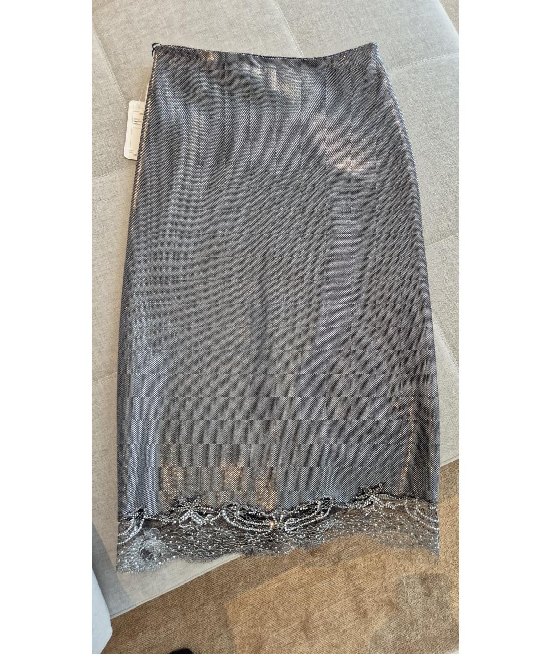 ERMANNO SCERVINO Серая юбка миди, фото 4