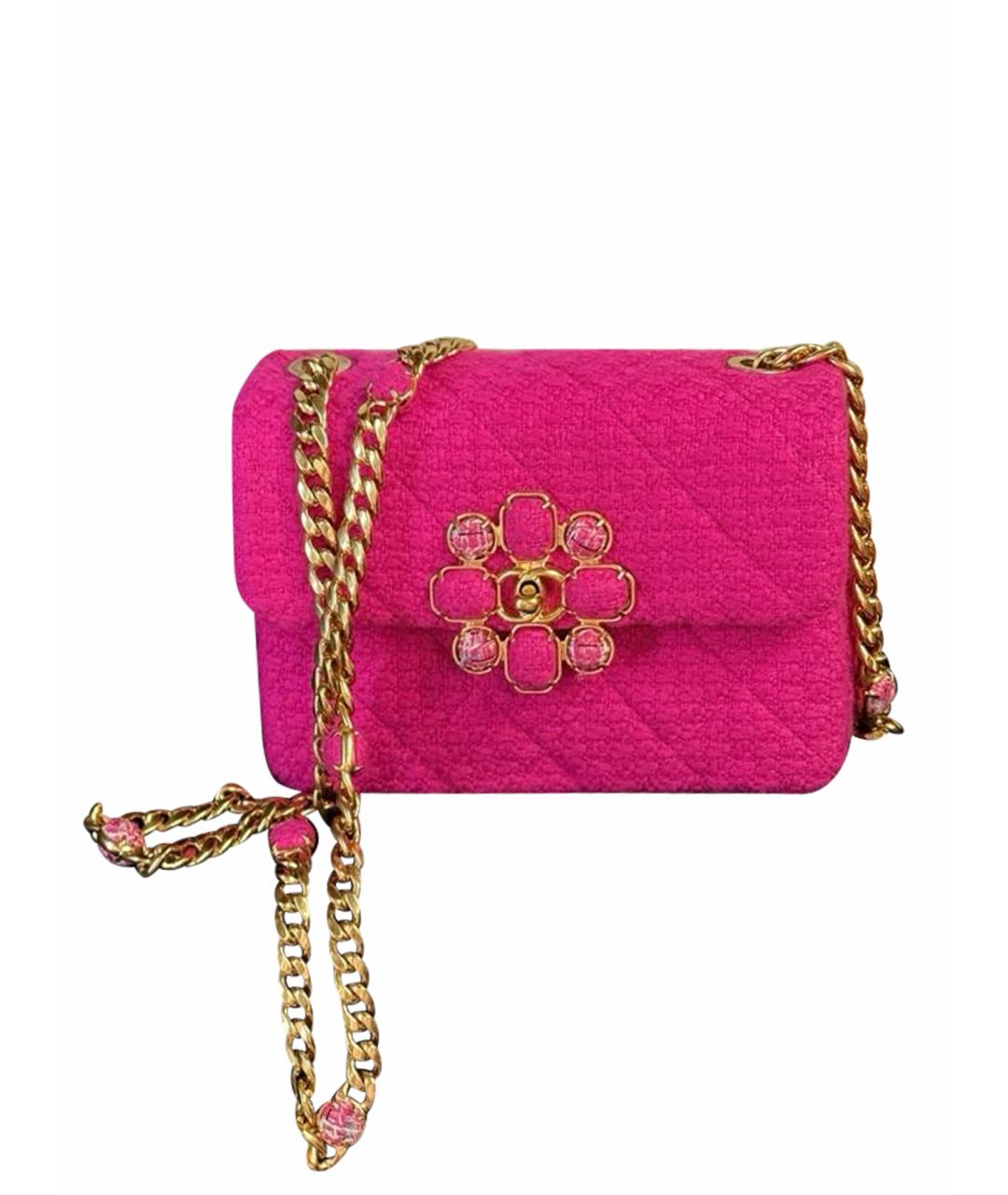 CHANEL Розовая пелетеная сумка через плечо, фото 1