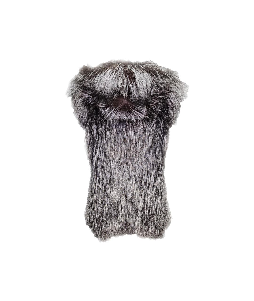 BRASCHI Серый меховой жилет, фото 2