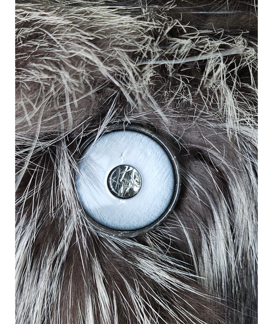 BRASCHI Серый меховой жилет, фото 5