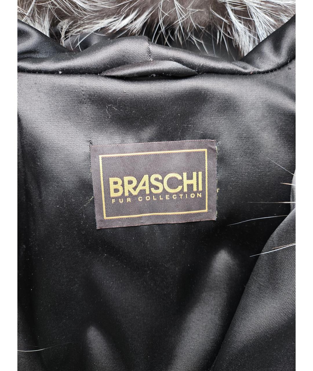 BRASCHI Серый меховой жилет, фото 6