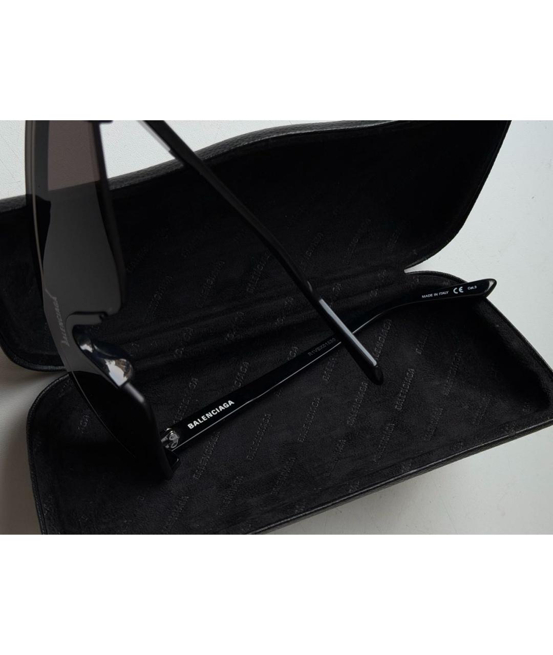 BALENCIAGA Черные пластиковые солнцезащитные очки, фото 5