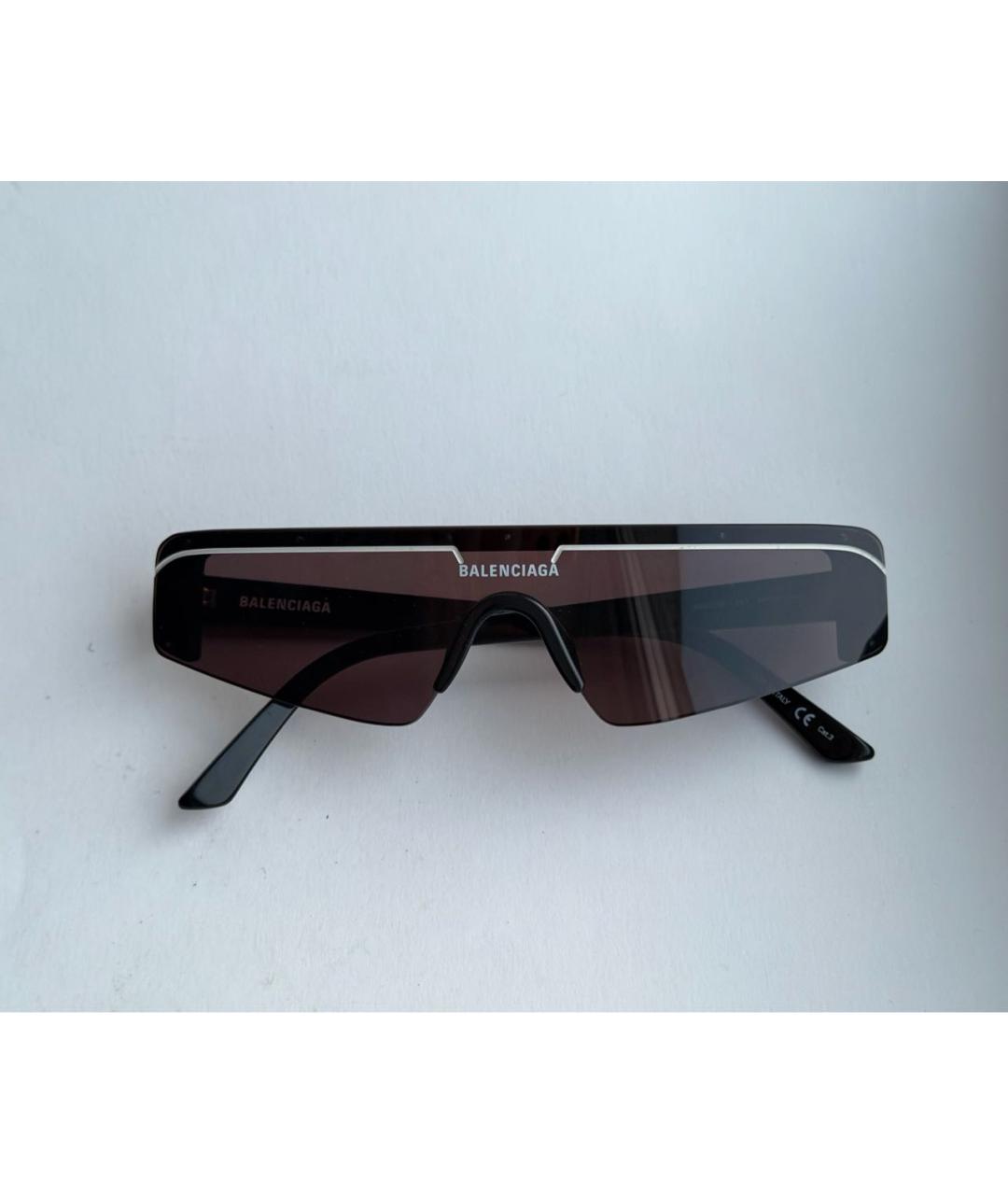 BALENCIAGA Черные пластиковые солнцезащитные очки, фото 6