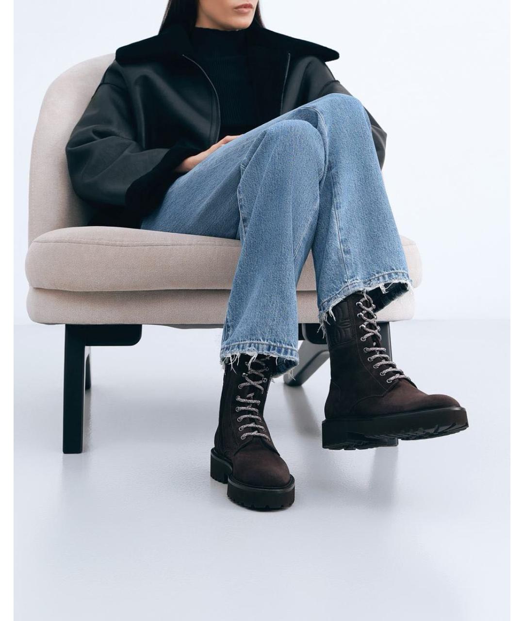 DOUCAL'S Коричневые замшевые ботинки, фото 7