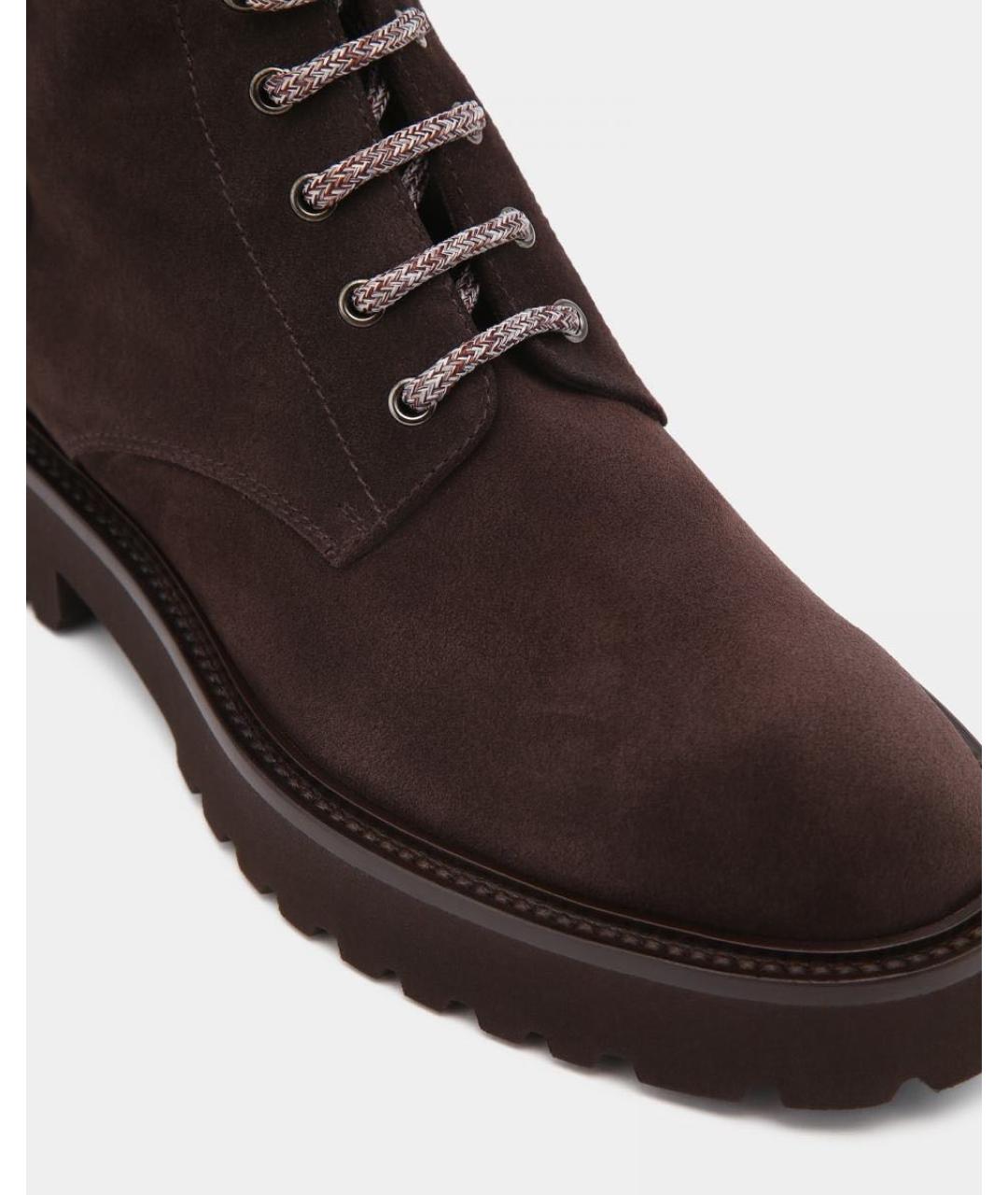 DOUCAL'S Коричневые замшевые ботинки, фото 5