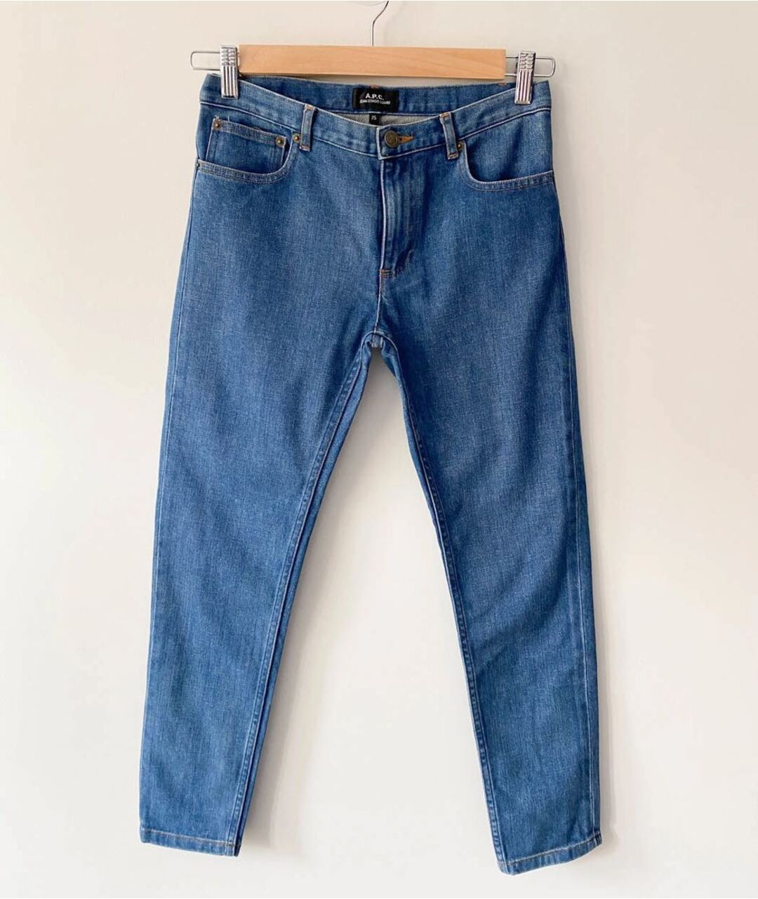 A.P.C. Синие хлопковые джинсы слим, фото 5