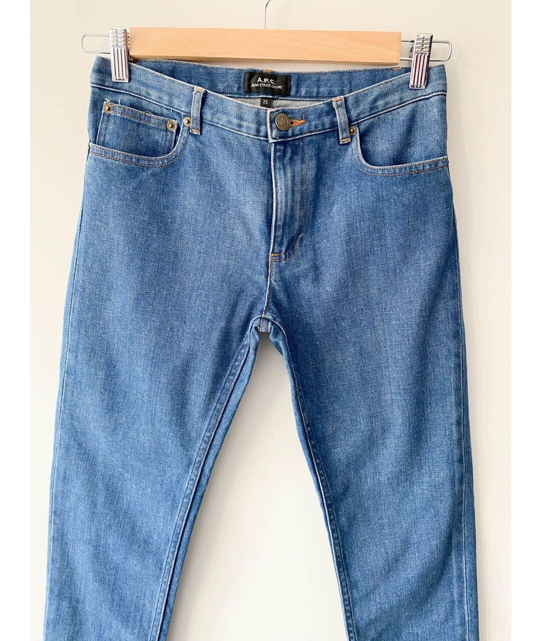 A.P.C. Синие хлопковые джинсы слим, фото 2