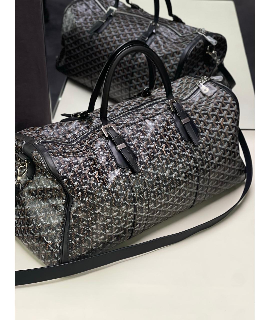 GOYARD Черная деним дорожная/спортивная сумка, фото 2