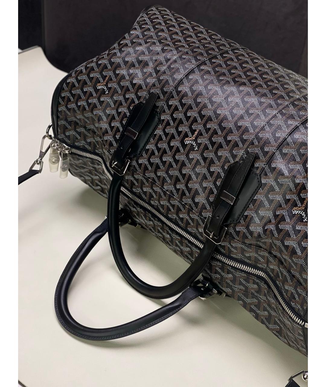 GOYARD Черная деним дорожная/спортивная сумка, фото 6