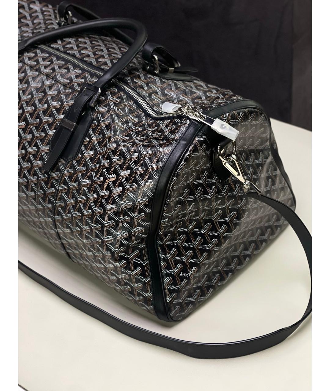 GOYARD Черная деним дорожная/спортивная сумка, фото 3