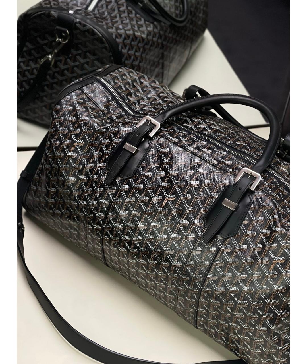 GOYARD Черная деним дорожная/спортивная сумка, фото 4