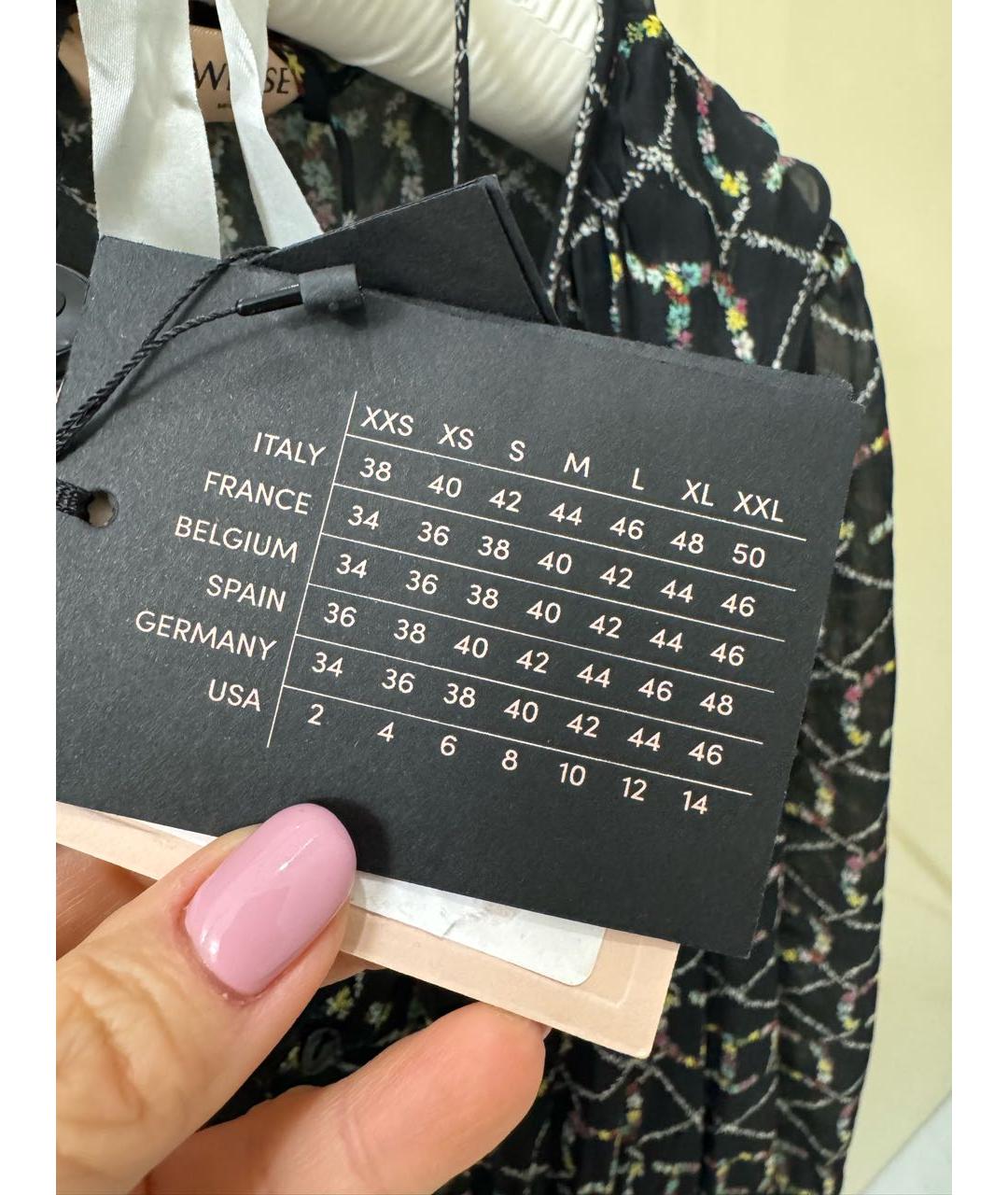 TWIN-SET Мульти шифоновое повседневное платье, фото 6