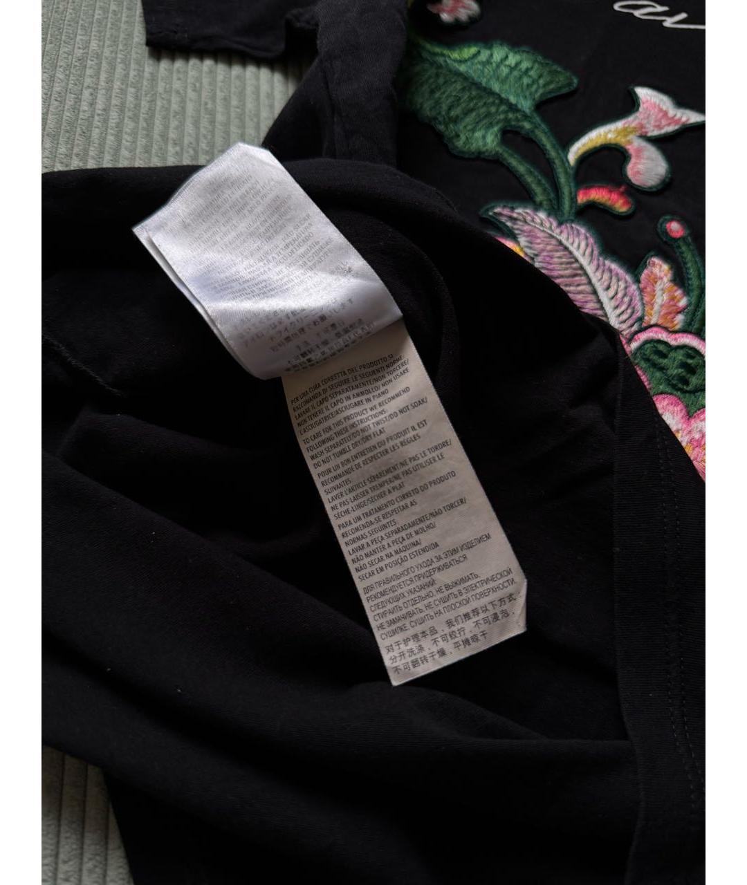 GUCCI Черная хлопковая футболка, фото 4