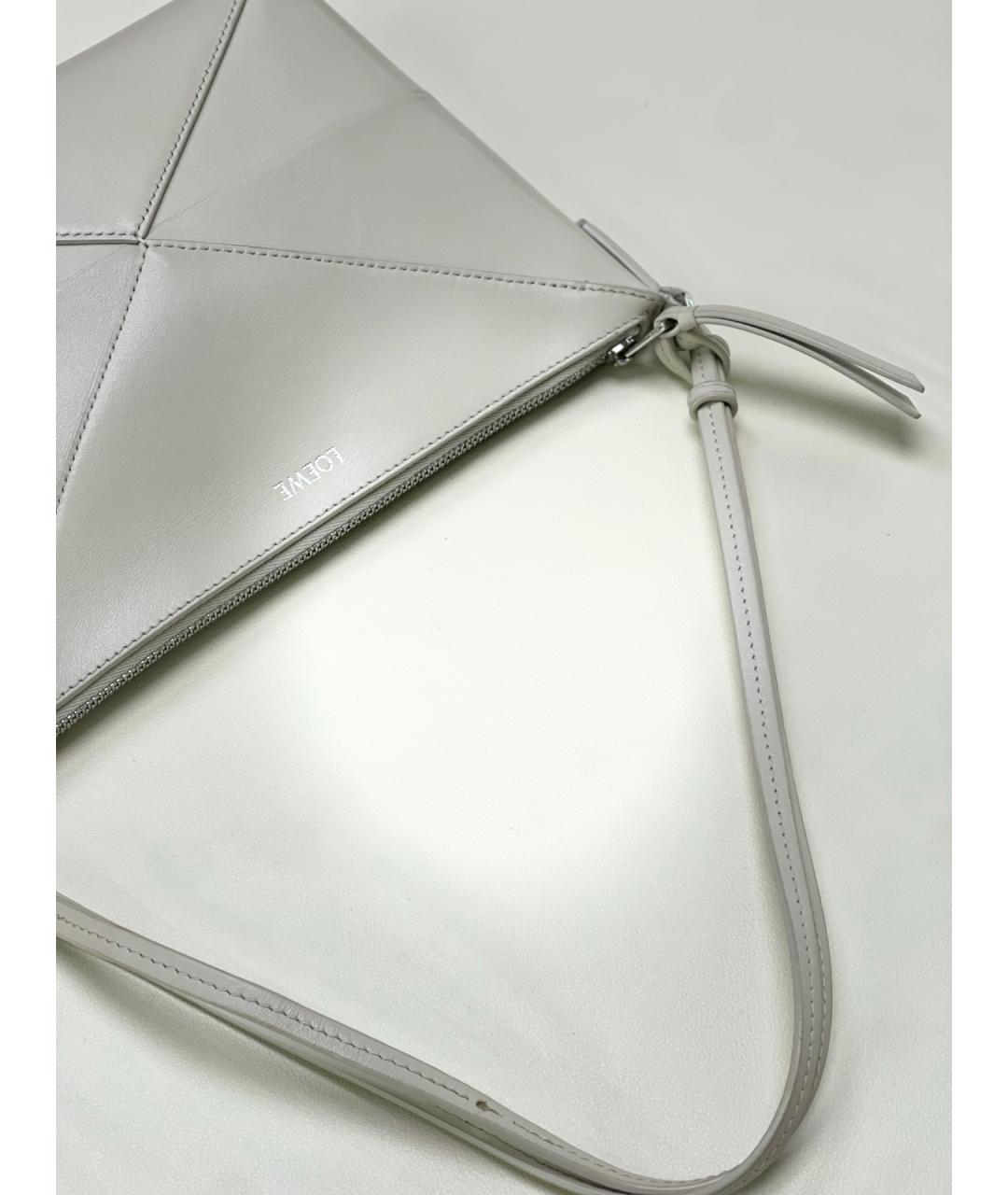 LOEWE Белая кожаная сумка через плечо, фото 4
