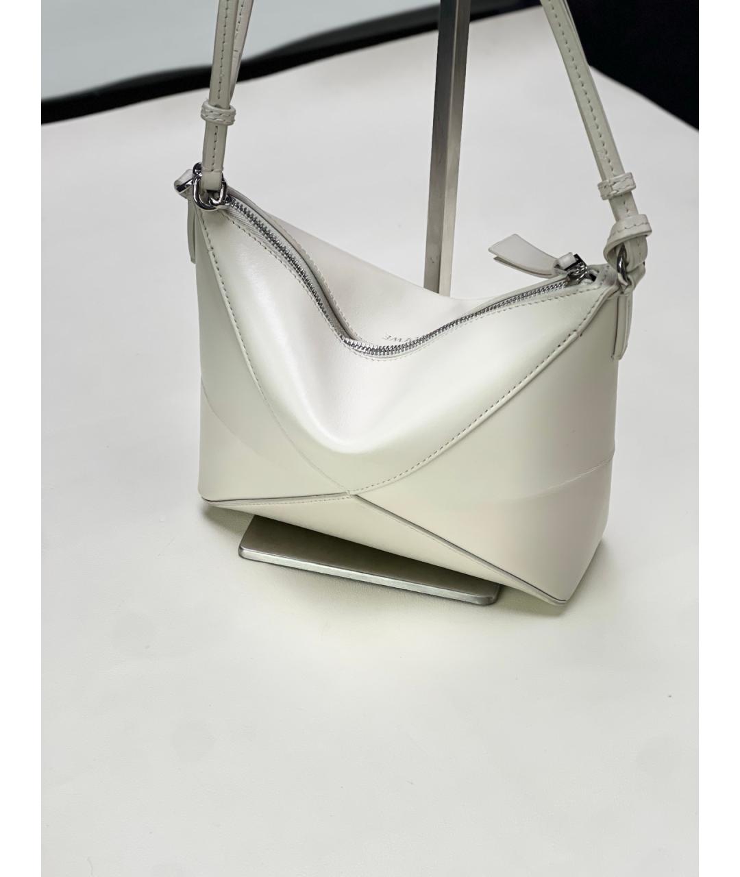 LOEWE Белая кожаная сумка через плечо, фото 3