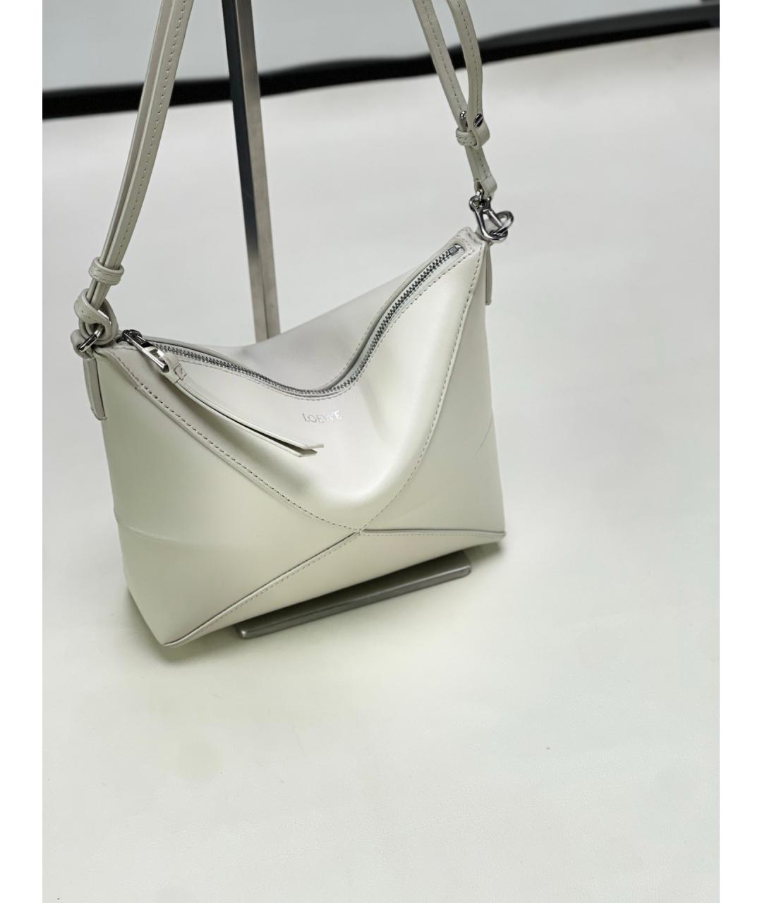 LOEWE Белая кожаная сумка через плечо, фото 2