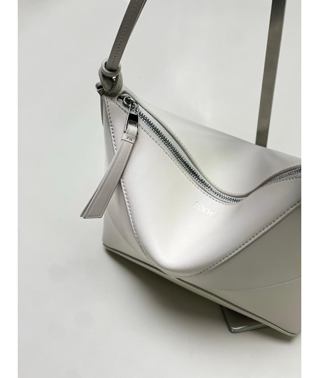 LOEWE Белая кожаная сумка через плечо, фото 6