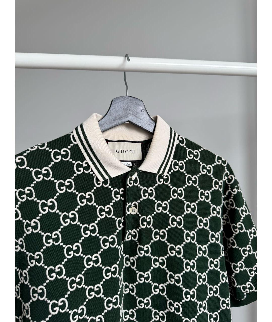 GUCCI Зеленые поло с коротким рукавом, фото 4