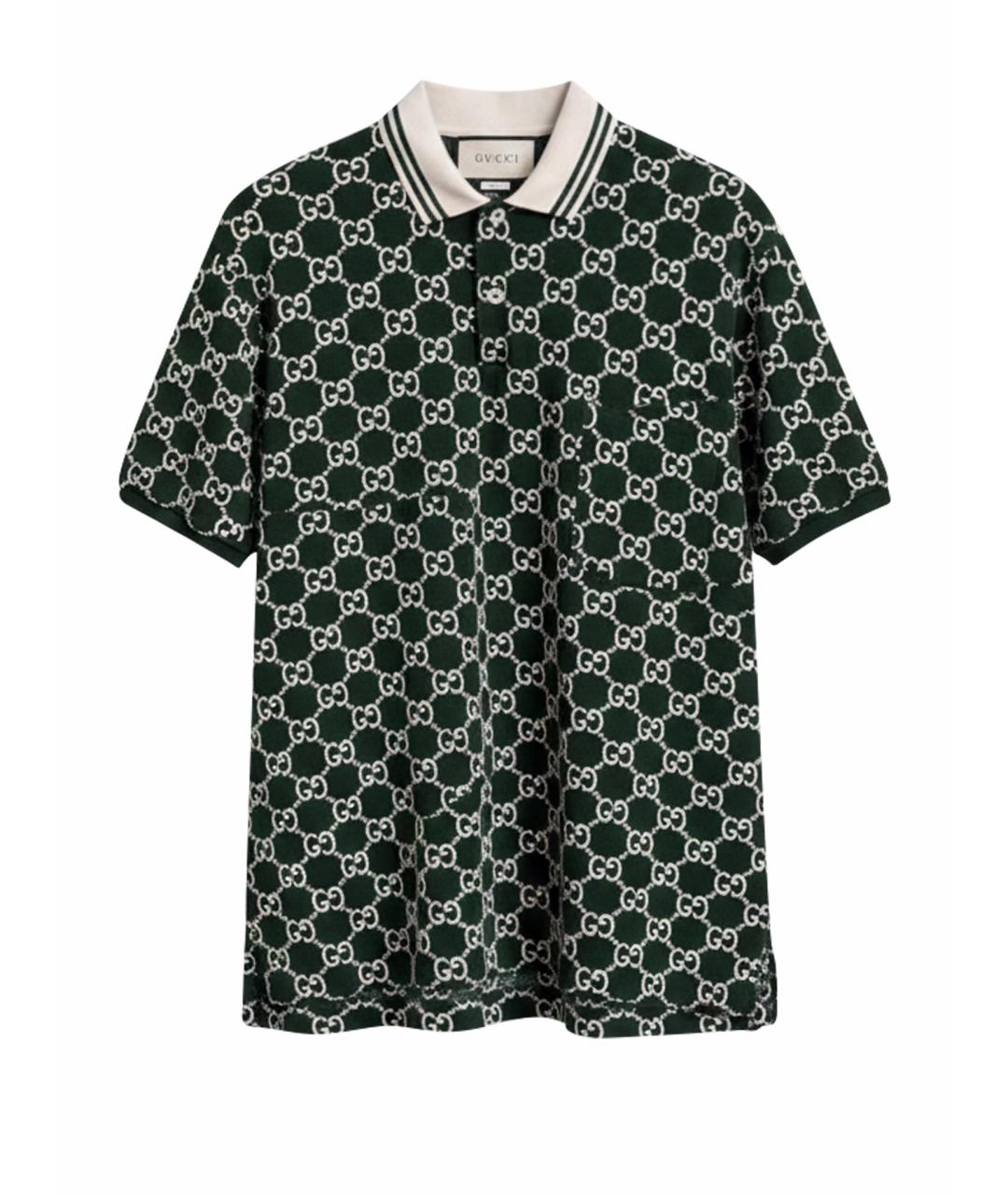 GUCCI Зеленые поло с коротким рукавом, фото 1