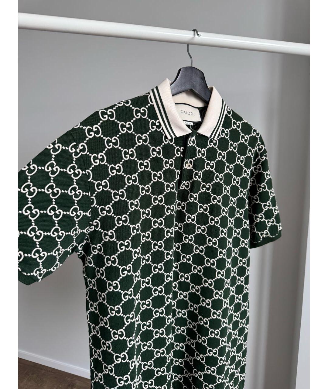 GUCCI Зеленые поло с коротким рукавом, фото 5