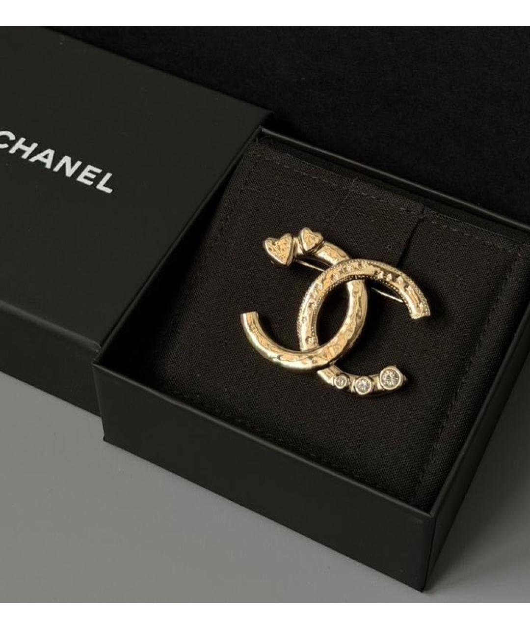 CHANEL Золотая латунная булавка / брошь, фото 3