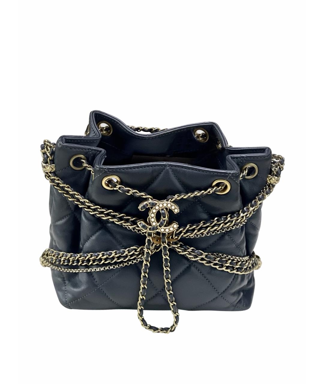 CHANEL Черная кожаная сумка через плечо, фото 1