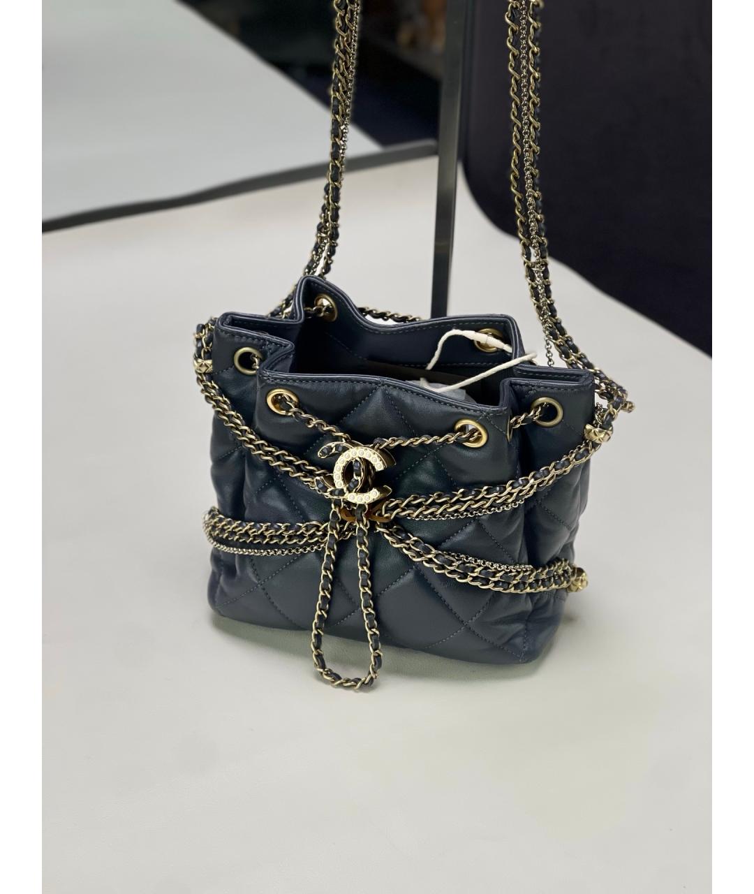 CHANEL Черная кожаная сумка через плечо, фото 10