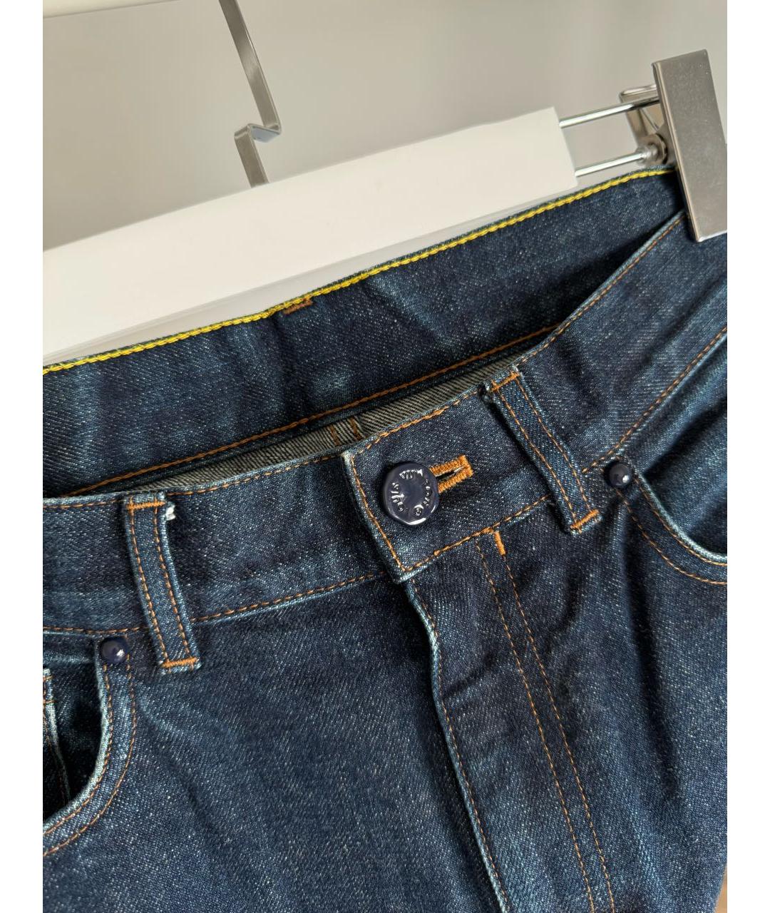LOUIS VUITTON Синие хлопковые прямые джинсы, фото 4