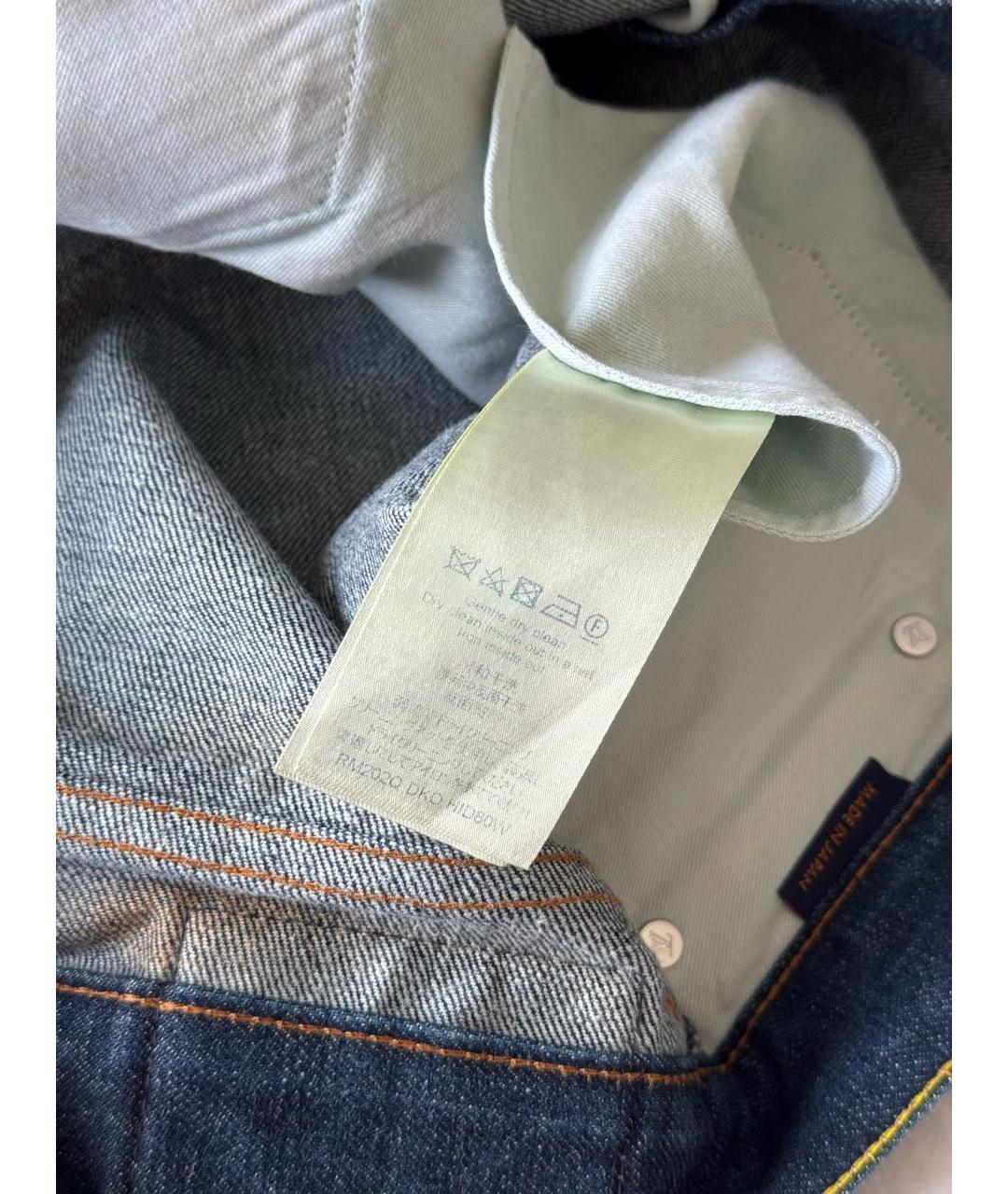 LOUIS VUITTON Синие хлопковые прямые джинсы, фото 6