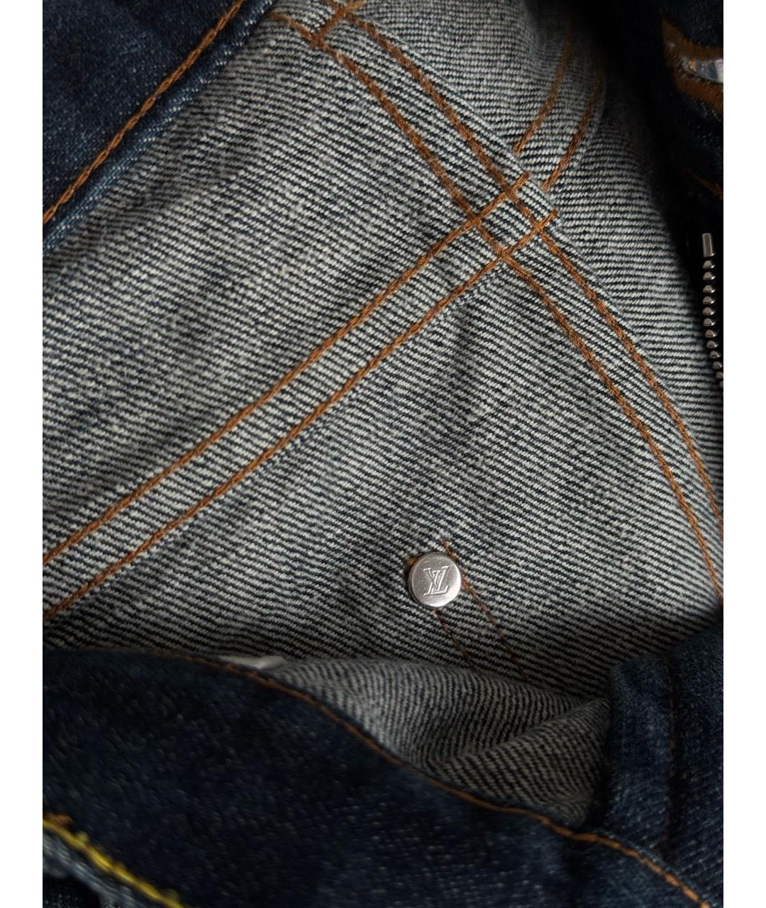 LOUIS VUITTON Синие хлопковые прямые джинсы, фото 7