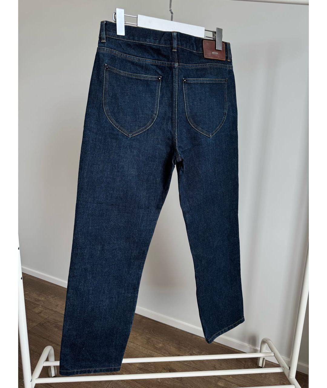LOUIS VUITTON Синие хлопковые прямые джинсы, фото 2