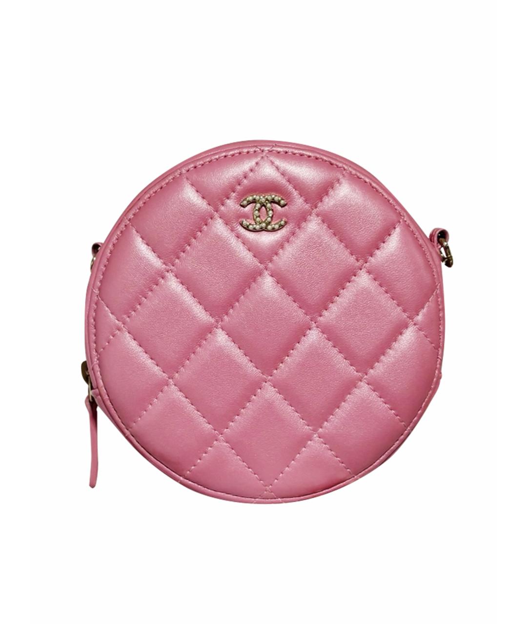 CHANEL Розовая кожаная сумка через плечо, фото 1