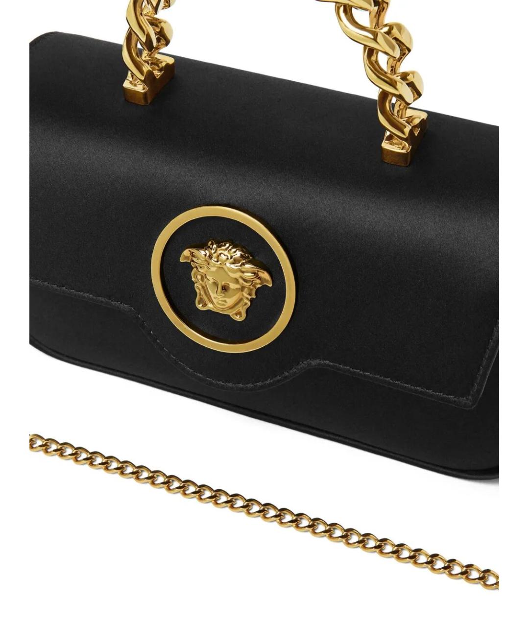 VERSACE Черная кожаная сумка через плечо, фото 4