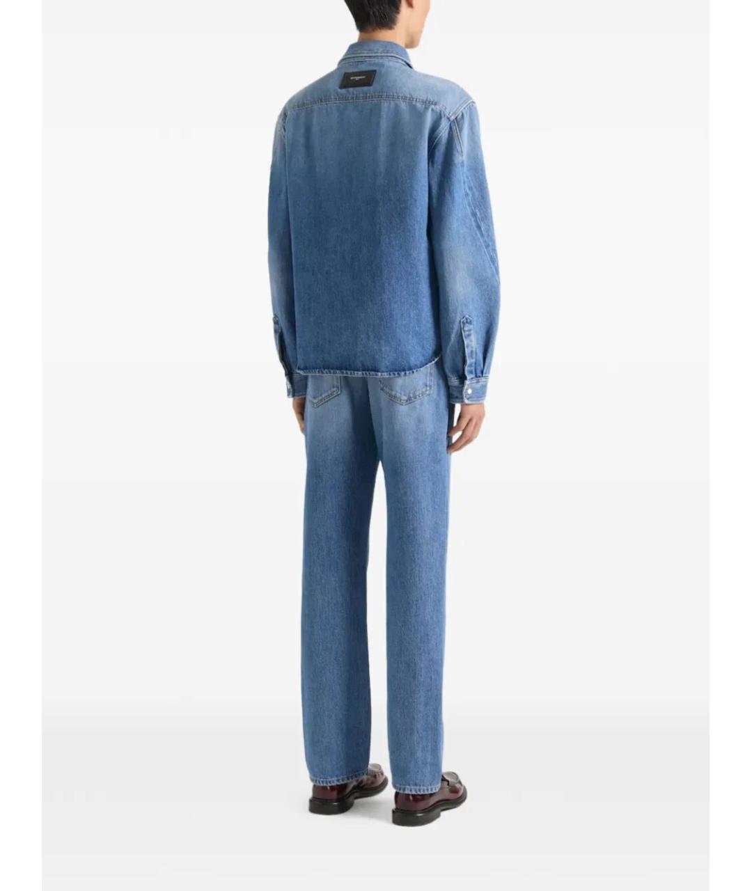 GIVENCHY Синяя хлопковая кэжуал рубашка, фото 3