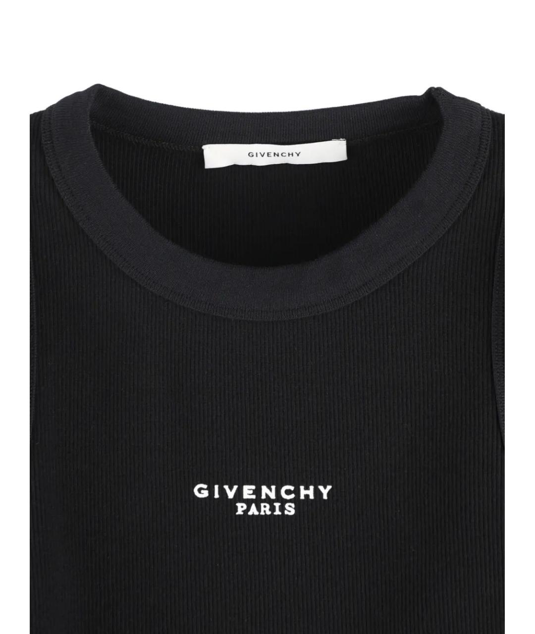 GIVENCHY Черная хлопковая майка, фото 3